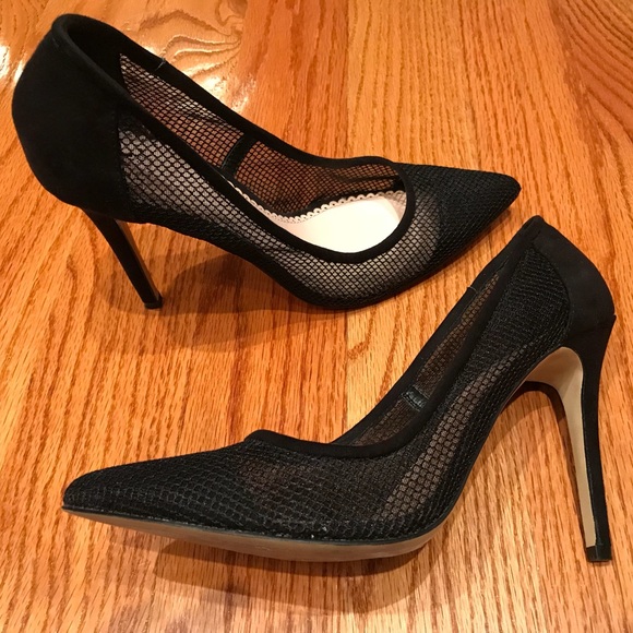 Pointed Toe Mesh Heels - Picture 5 of 8